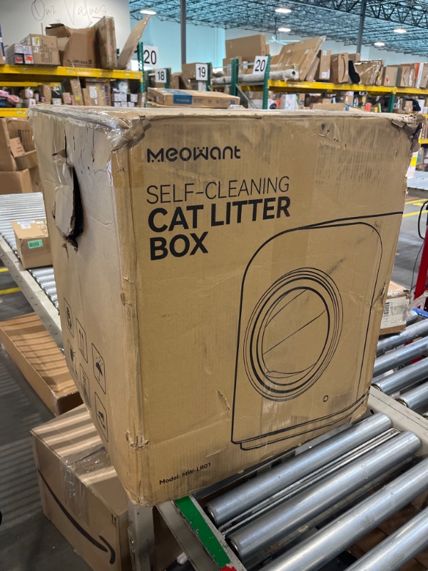 Photo 2 of MeoWant Self Cleaning Cat Litter Box, 2024 New Upgrade Fully Enclosed Automatic Litter Box for Multi Cats, Ultra-Safe/APP Control/Odor Removal Smart Cat Litter Box with Mat & Liner & Deodorizer Grey