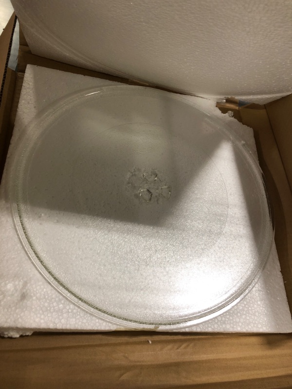 Photo 2 of 14.2" Microwave Glass Plate for GE Microwave Plate WB49X10063, 14 3/16 Inch Replacement Microwave Glass Plate for Whirlpool W10531726 Microwave Glass Turntable