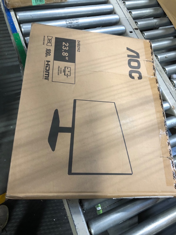 Photo 1 of AOC 24B2H2 24” Frameless IPS Monitor, FHD 1920x1080, 100Hz, 106% sRGB, for Home and Office, HDMI and VGA Input, Low Blue Mode, VESA Compatible,Black 24" FHD | 100Hz with VESA mounting