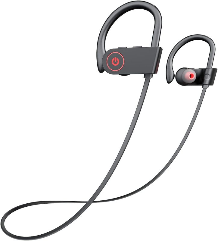 Photo 1 of Bluetooth Headphones,Wireless Earbuds IPX7 Waterproof Sports Earphones with Mic HD Stereo Sweatproof in-Ear Earbuds Gym Running Workout 8 Hour Battery Noise Cancelling Headsets
