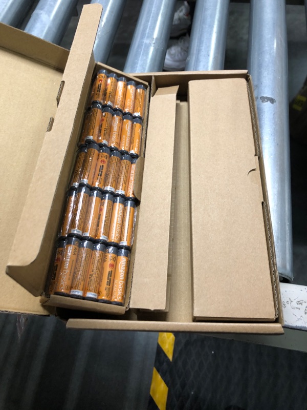 Photo 1 of Amazon Basics 100-Pack AAA Alkaline High-Performance Batteries, 1.5 Volt, 10-Year Shelf Life 100 Count (Pack of 1)