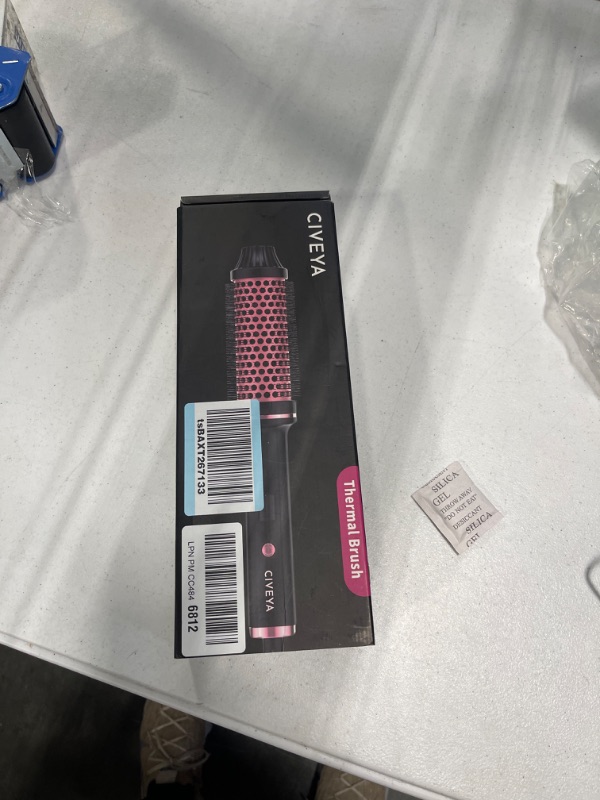 Photo 1 of CIVEYA Thermal Brush 1.5 Inch, Temp Adjustable Heated Round Brush, Ionic Thermal Round Brush Curling Iron, Thermal Hair Brush for Curling, Smoothing, Volumizing, Hot Round Brush Pink