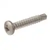 Photo 1 of *NO RETURNS* 10 PACK EVERBILT #8 x 1-1/2 in. Stainless Steel Phillips Pan Head Sheet Metal Screw (15 QTY)