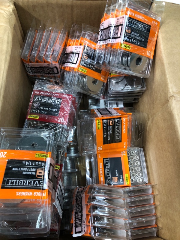 Photo 1 of *NO RETURNS* MIXED BOX EVERBILT SCREWS, WASHERS, AND NUTS 