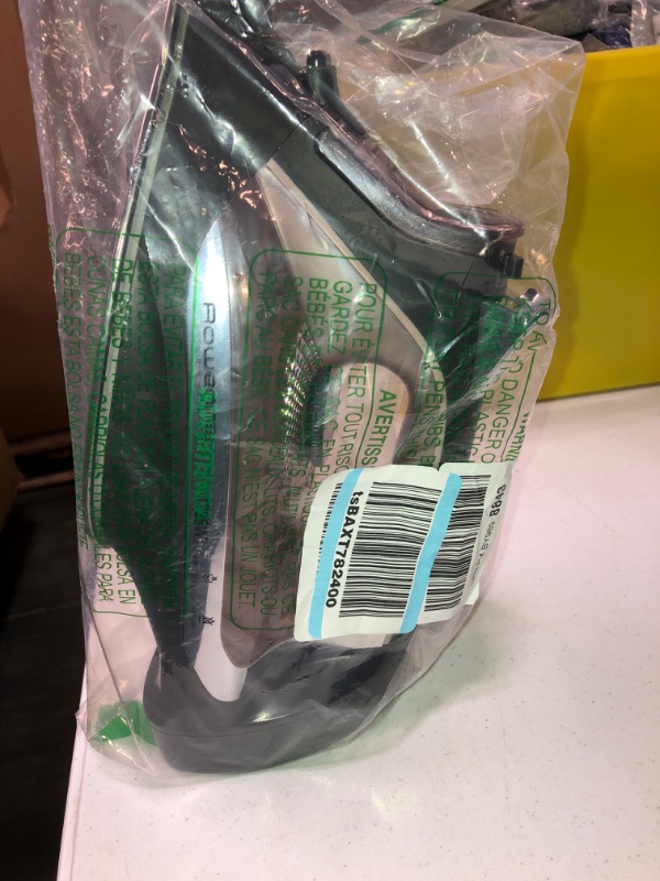 Photo 2 of **MISSING HARDWARE** Rowenta DW2459 Access Steam Iron with Retractable Cord and Stainless Steel Soleplate, Black 1725-Watts with Cordreel