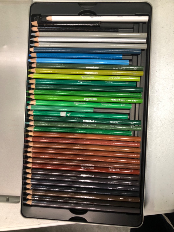 Photo 4 of Amazon Basics Premium Colored Pencils, Soft Core, 24 Count (Pack of 1) 24 Count (Pack of 1) Pencils