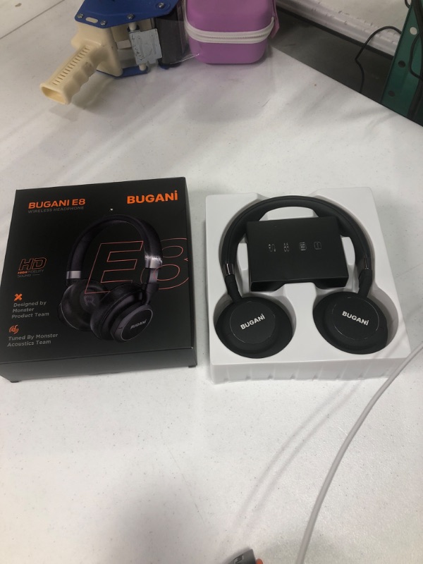 Photo 2 of BUGANI Bluetooth Headphones Wireless Over-Ear, with Built-in Microphone, 20H Playtime, Deep Bass Hi-Fi Stereo Sound, Memory Foam Ear Cups for Travel Home Office