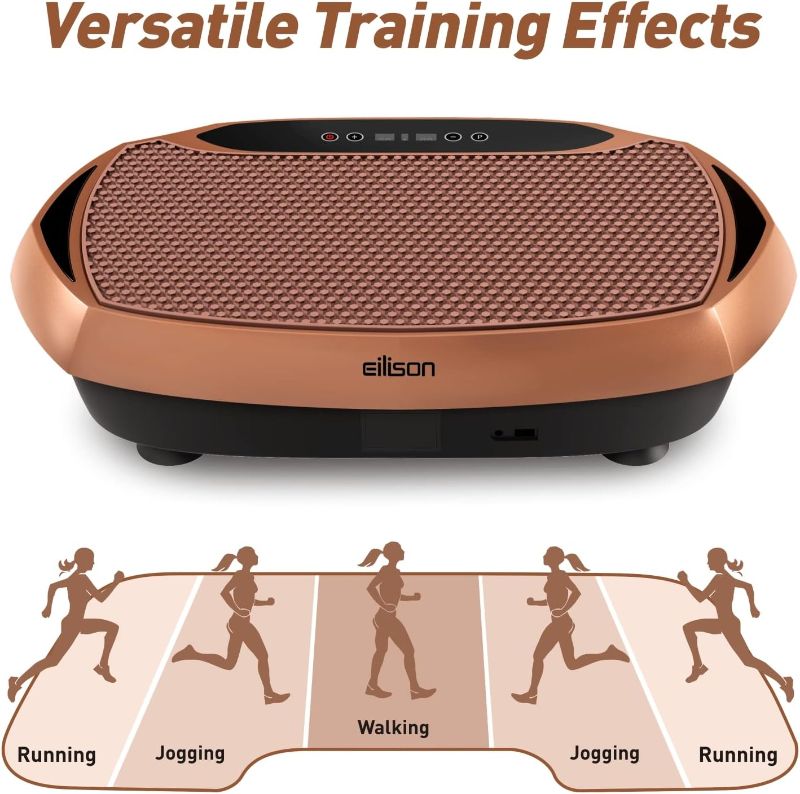 Photo 1 of EILISON Bolt Vibration Plate Exercise Machine - Lymphatic Drainage Machine for Weight Loss Home Fitness - Whole Body Vibration Platform Exercise Machine - Max User Weight 300lbs
