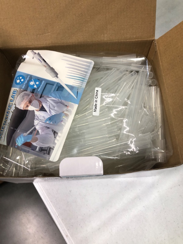Photo 1 of Four E's Scientific Lab Clear Pipette Tips 100-1000uL Liquid Pipet Pipettor Tube 500pcs