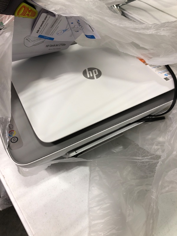 Photo 2 of HP DeskJet 2755e Wireless Color All-in-One Printer with bonus 6 months Instant Ink (26K67A), white