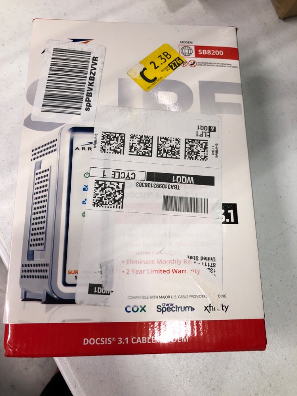 Photo 3 of ARRIS Surfboard | SB8200 DOCSIS 3.1 Modem (1 Gbps Max Internet Speeds) & W130 mAX Plus Mesh AX7800 WiFi 6 AX Router System Bundle (WiFi Coverage 6,000 sq ft) | Mesh with Your Cable Internet DOCSIS 3.1 Modem + AX7800 Mesh System