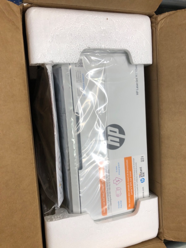 Photo 1 of HP LaserJet M110w Wireless Black and White Printer (7MD66F), Small New Version: M110w