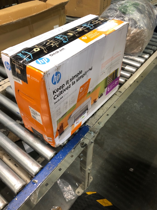 Photo 2 of HP DeskJet 2755e Wireless Color All-in-One Printer with bonus 6 months Instant Ink (26K67A), white