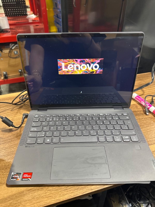 Photo 2 of Lenovo Flex 5 2-in-1 14in WUXGA 2-in-1 Touchscreen Laptop AMD Ryzen 7 Octa-core (8 Core) up to 4.3 GHz 16GB DDR4 512GB SSD WiFi + BT Backlit Keyboard HDMI W11 iSlik Pen (Flex5 - Renewed) Ryzen 7-5700u 16GB 512GB - WUXGA Cloud Grey