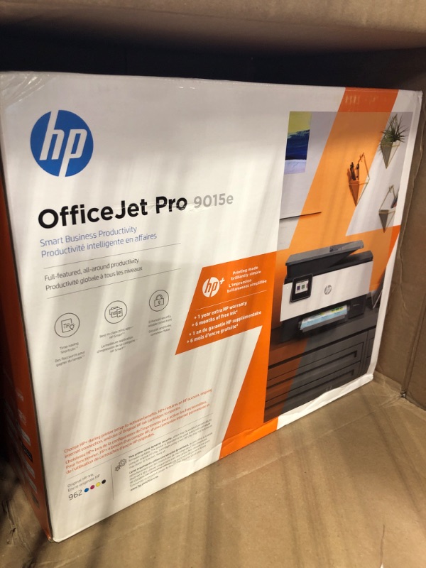 Photo 4 of HP OfficeJet Pro 9015e Wireless Color All-in-One Printer with bonus 6 months Instant ink with HP+ (1G5L3A),Gray