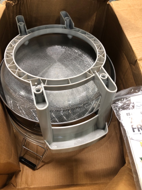 Photo 2 of **USE FOR PARTS ONLY** Big Boss Air Fryer, Super Sized 16 Quart Large Air Fryer Oven Glass Air Fryer, Infrared Convection Healthy Meal Electric Cooker with Timer, Dishwasher Safe, Plus 50+ Recipe Book Grey