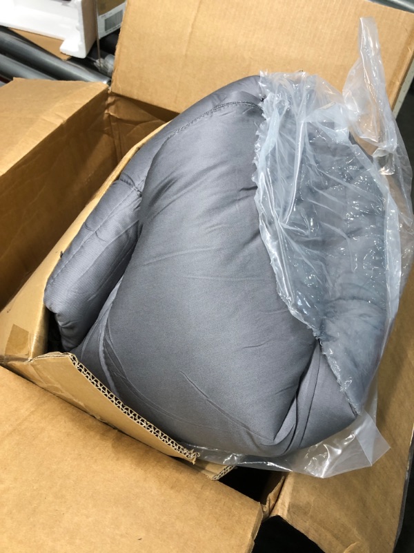 Photo 3 of 100% Viscose from Cooling Bamboo Comforter for Hot Sleepers- Soft Breathable Silky Bamboo Duvet Insert Full Size-with Corner Tabs- All Season Comforter (86"x82", Grey) All Seasons-grey Full?86x82?