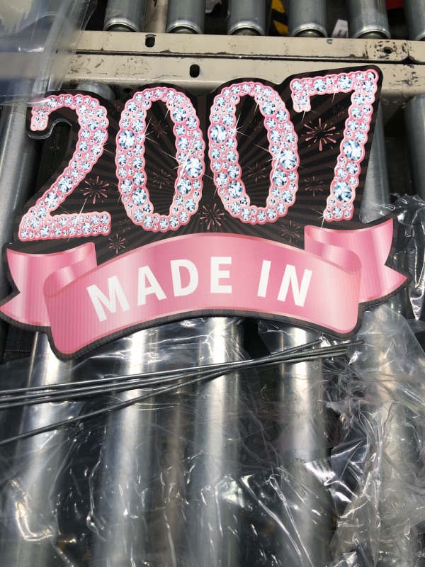 Photo 3 of 16th Birthday Decorations Yard Sign Rose Gold Pack of 2, Outdoor Decor Born in 2010 Fifty Year Old Lawn Signs with Metal Stakes, Weatherproof Outdoor Birthday Yards Decoration 13th & Made in 2010