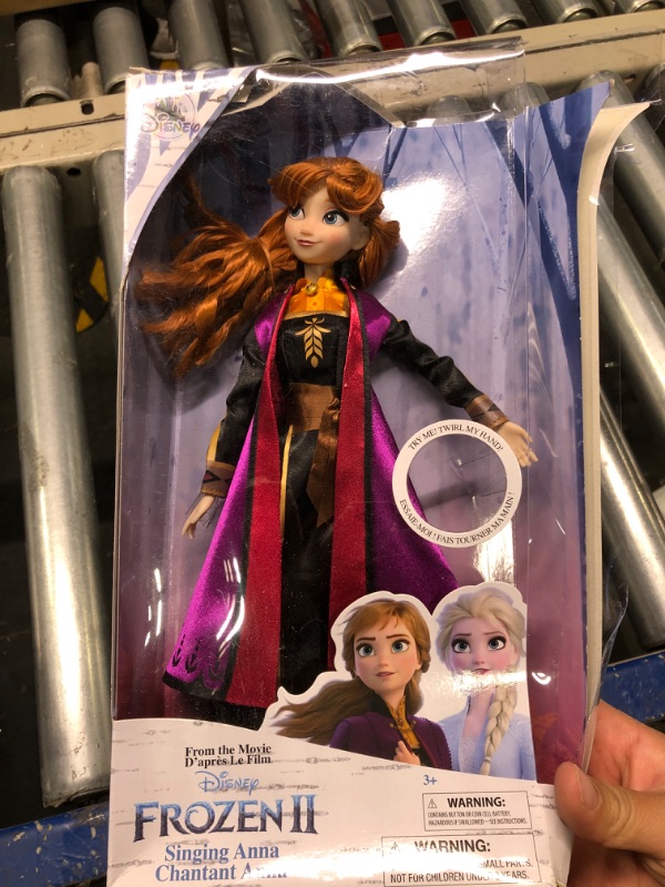 Photo 2 of Disney Frozen Singing Anna Fashion Doll with Music Wearing A Purple Dress Inspired by 2, Toy for Kids 3 Years & Up