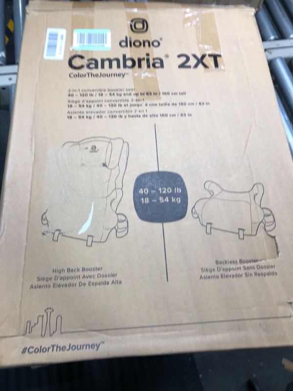 Photo 2 of Diono Cambria 2XT XL, Dual Latch Connectors, 2-in-1 Belt Positioning Booster Seat, High-Back to Backless Booster with Space and Room to Grow, 8 Years 1 Booster Seat, Pink Cotton Candy Pink Cotton Candy Cambria 2XT Connectors