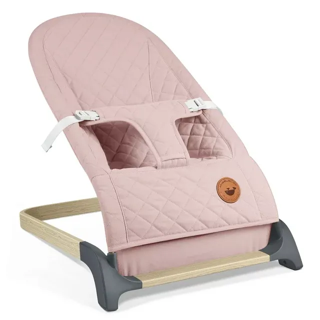 Photo 1 of ANGELBLISS Baby Bouncer, Portable Bouncer Seat for Babies, Infants Bouncy Seat with Mesh Fabric, Natural Vibrations (Light Pink)(0-9month)