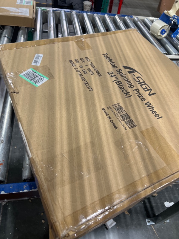 Photo 1 of 24 Inch Dual Use Spinning Prize Wheel 14 Slots Color Tabletop and Floor Roulette Wheel of Fortune, Spin The Wheel with Dry Erase Marker and Eraser Win The Fortune Spinner Game for Carnival Trade Show 24 Inch Adjustable Heavy Duty Prize Wheel