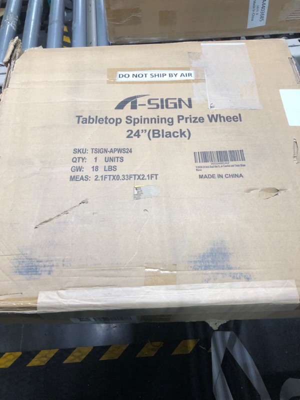 Photo 2 of **MISSING PARTS** 24 Inch Dual Use Spinning Prize Wheel 14 Slots Color Tabletop and Floor Roulette Wheel of Fortune, Spin The Wheel with Dry Erase Marker and Eraser Win The Fortune Spinner Game for Carnival Trade Show 24 Inch Adjustable Heavy Duty Prize W