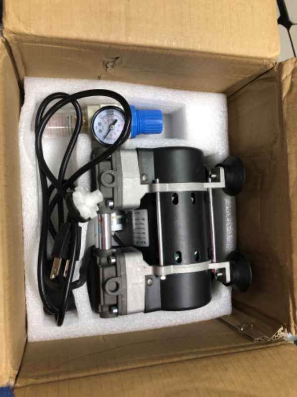 Photo 3 of 2- Stage 50L/m Oil Free Lab Vacuum Pump Oilless Medical Mute Pump HZW-165 (110V)