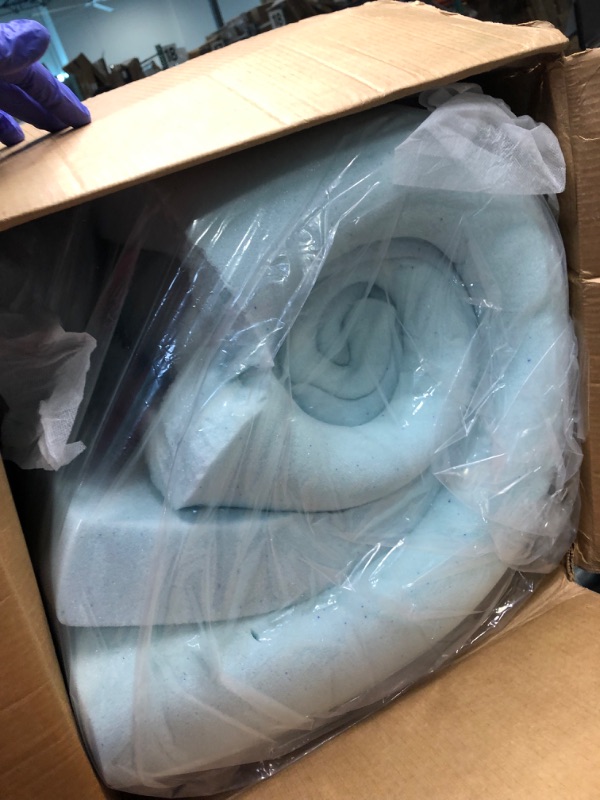 Photo 3 of Lucid 3 Inch Mattress Topper King With Lucid Topper Cover– Memory Foam Mattress Topper King - Gel Infused – Removable Mattress Topper Cover King 3 Inch Topper with Cover