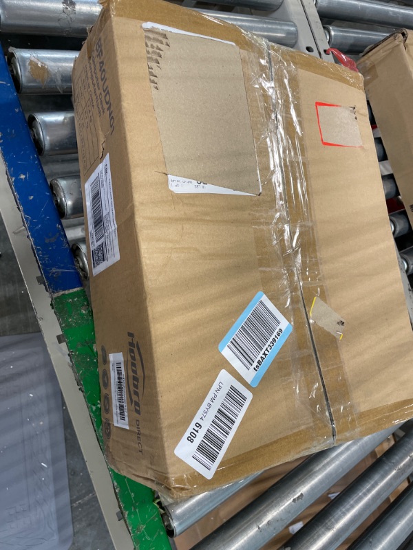 Photo 1 of HOOBRO Computer Desk, Home Office Desk with Power Outlet, Modern Study Writing Desk with 4 Hooks for Study Room, Home Office, Sturdy and Stable, Easy to Assemble, Rustic Brown and Black BF40UDN01 Rustic Brown + Black 31.5"W x 15.7"D x 30.3"H