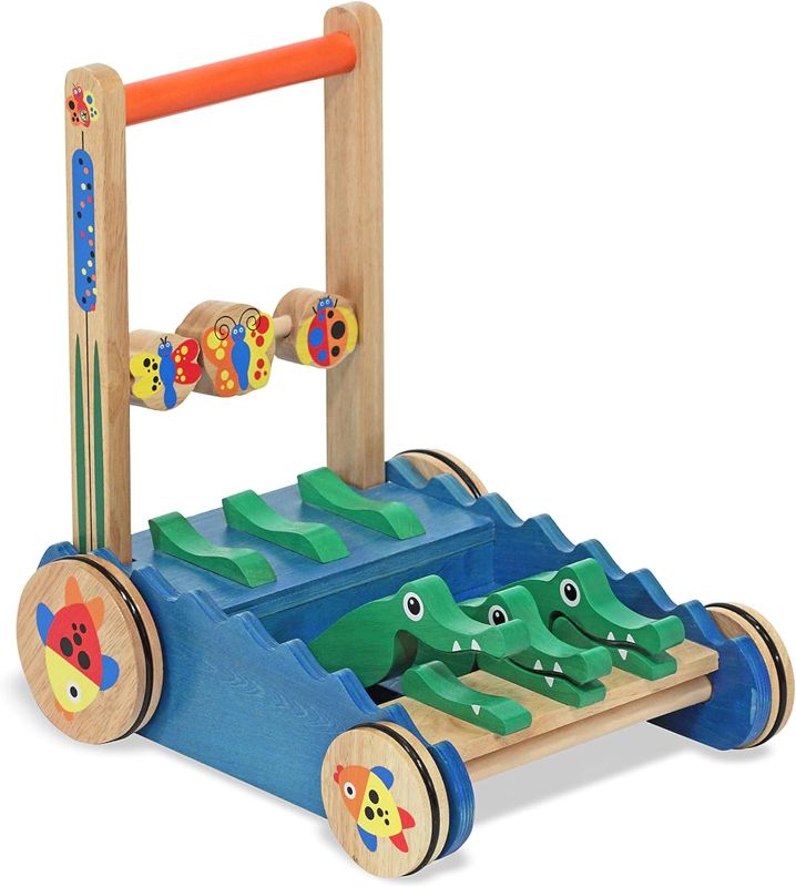 Photo 1 of Melissa & Doug Deluxe Chomp and Clack Alligator Wooden Push Toy and Activity Walker 