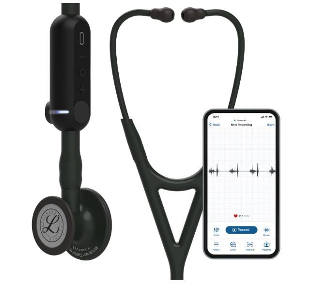 Photo 1 of 3M Littmann CORE Digital Stethoscope, Black Chestpiece, Stem and Headset, 27 Inc
