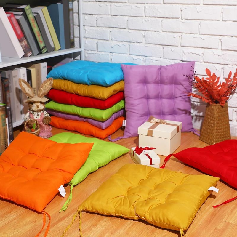 Photo 1 of 12 Pieces Meditation Floor Pillow, 15.7 Inch Classroom Floor Cushions Flexible Floor Cushions Floor Pillow Cushions for Classroom Sitting Outdoor Adults Living Room Yoga, 6 Colors
