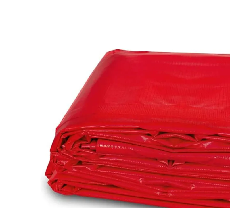 Photo 3 of 12' x 16' Heavy Duty Waterproof PVC Vinyl Tarp - Red