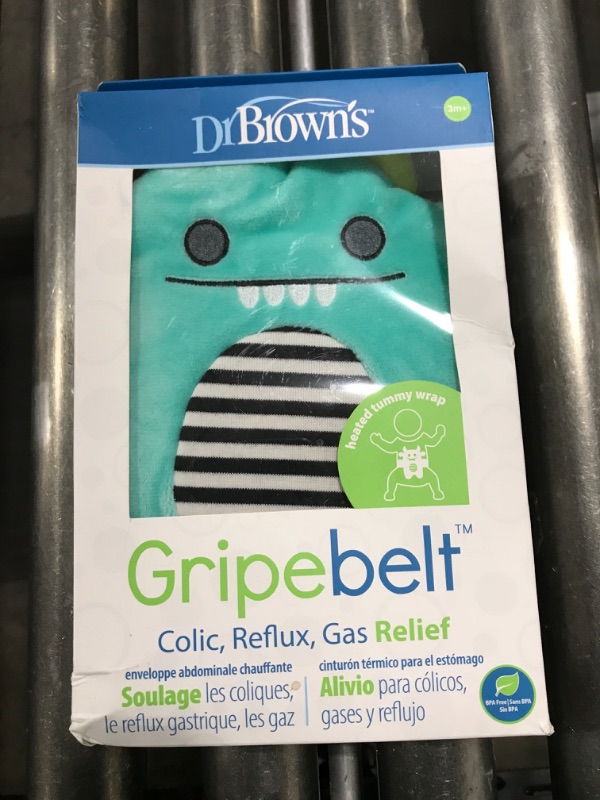 Photo 2 of Dr. Brown’s Anti-Colic Options+ Narrow Baby Bottles, Level 1 Nipples, 0m+, 8oz 4-Pack and Gripebelt for Natural Colic Gas and Upset Stomach Relief in Babies and Toddlers, Blue Monster Anti-Colic Baby Bottle, 8oz & 3m+ Blue Monster Gripebelt