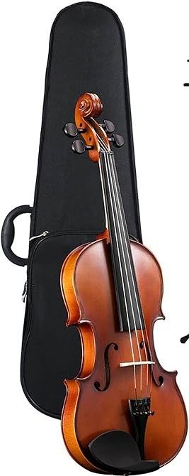 Photo 1 of ADM Acoustic Violin for Kids Beginners, 4/4 Full Size Violin Set Solid Wood Ebony for Teens Students Starter Kit with Hard Case, Rosin, Shoulder Rest, Bow, Music Stand, Violin Stand and Strings,Brown 