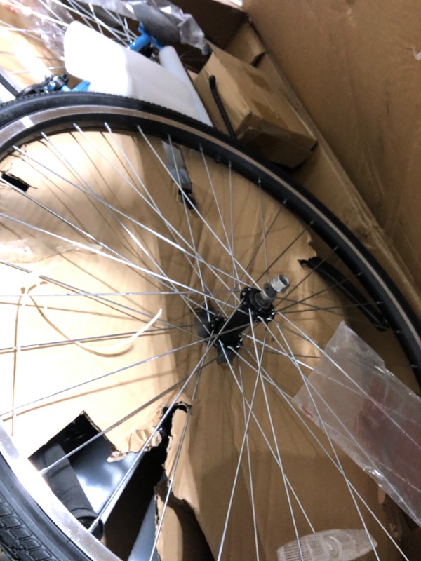 Photo 1 of Hiland 700C Hybrid Bike, Step-Through or Step-Over Frame Commuter City Bike, Shimano 7speeds Cruiser Bicycle for Men Women