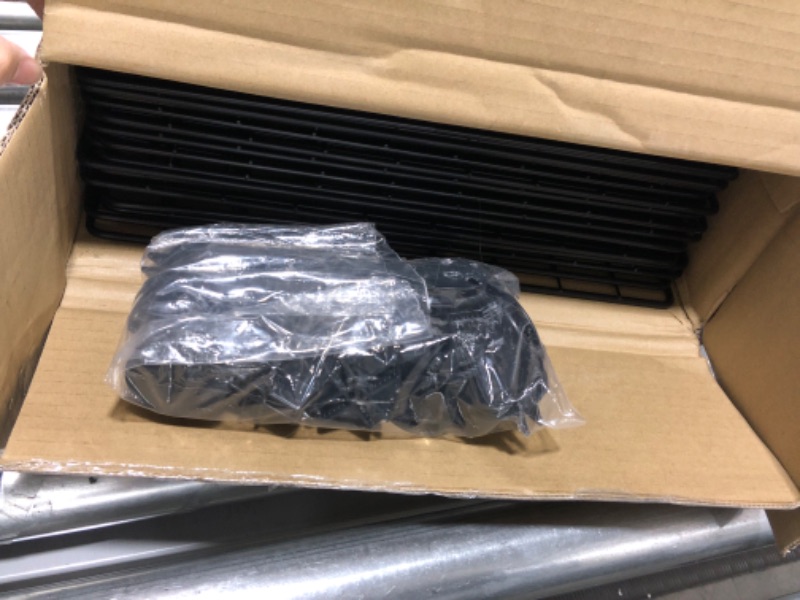 Photo 1 of Amazon Basics 6-Cube Wire Grid Storage Shelves, 14" x 14" Stackable Cubes, Black & Amazon Basics Collapsible Fabric Storage Cubes Organizer with Handles, Gray - Pack of 6