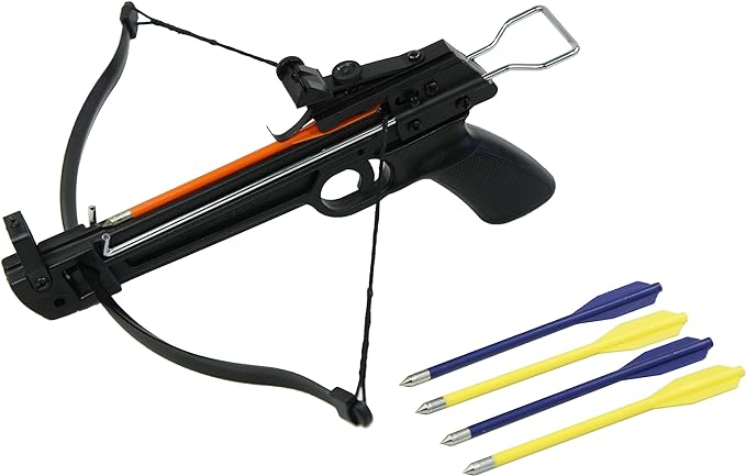 Photo 1 of 50 lb Pistol Hunting Archery Crossbow Bow Hand Held Gun + 5 Bolts/Arrows
