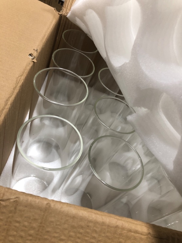 Photo 2 of 24 Pcs Glass Cylinder Vases for Centerpieces Bulk Floating Candle Holders Glass Table Vases for Wedding Home Formal Dinners Decorations (8 x 3.35 Inch)