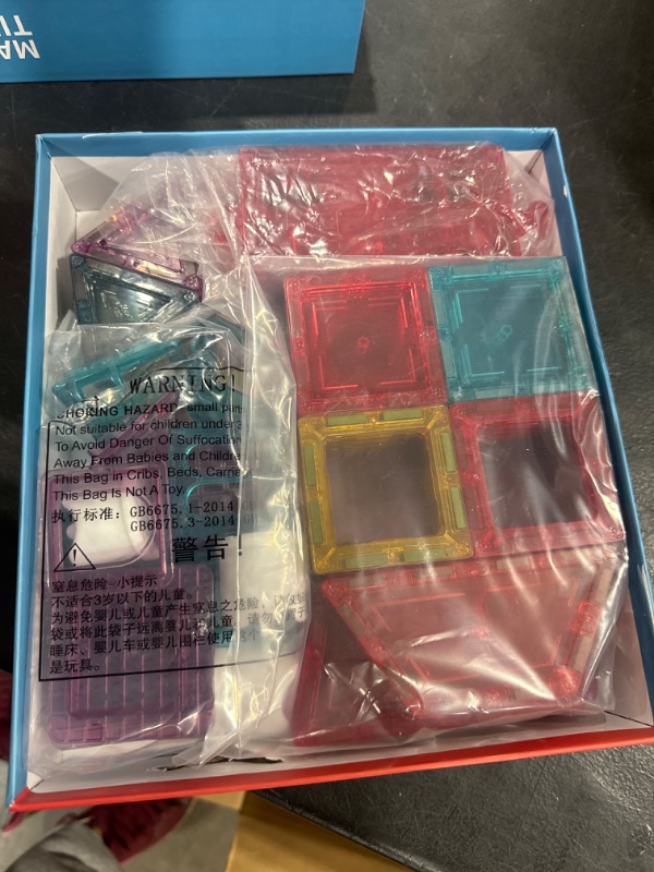 Photo 1 of ZKA Magnetic Tiles Building Blocks Transparent Magnet 3D Building Blocks Board Kids Over Age 3 Learning Educational Toys(66PCS)