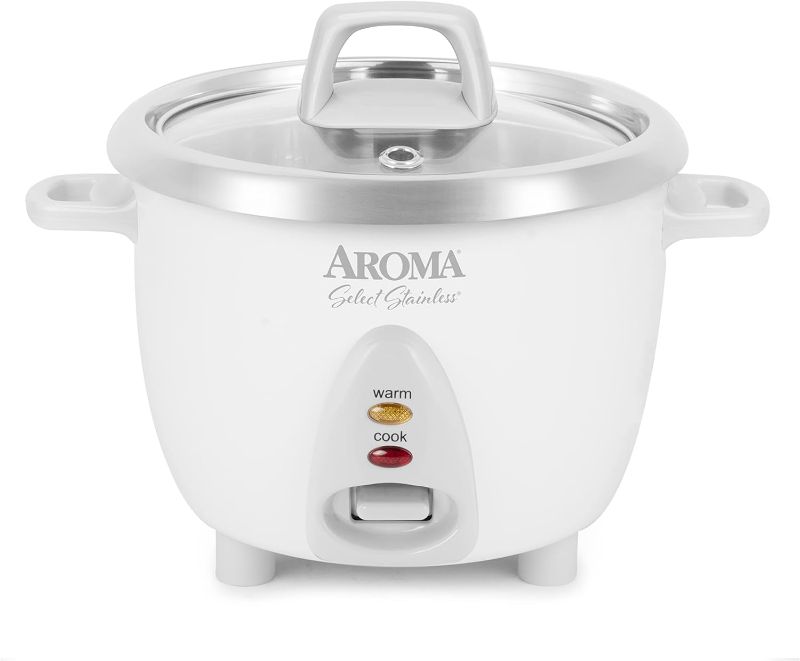 Photo 1 of (JUST THE WHITE POT) Aroma Housewares Select Stainless Rice Cooker & Warmer, 6-Cup(cooked) / 1.2Qt, ARC-753SG, White 