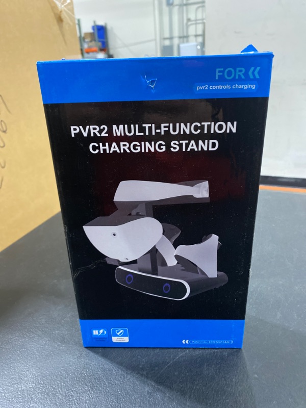 Photo 2 of Keten Play-Station VR2 Controller Charging Dock, PS-VR2 Charging Station with Type-C Adapter, Dual PS-VR2 Controller Charging Stand, PS5 Accessories with Headset Holder, LED Indicator