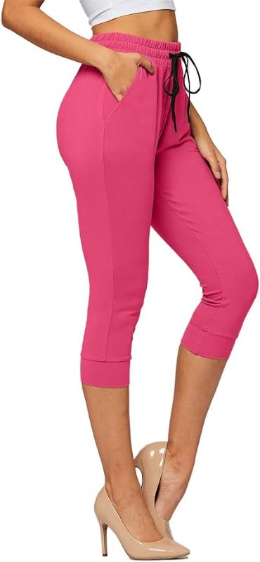 Photo 1 of Conceited Ultra Soft Jogger Capri Sweatpants with Pockets for Women - High Wasited - Jogger- MEDIUM
