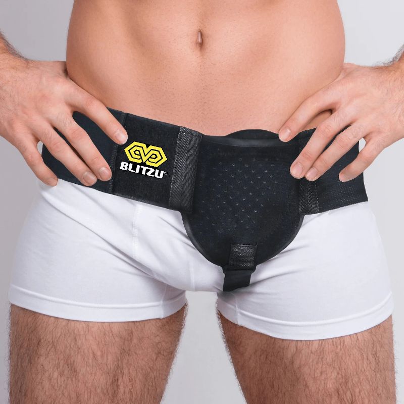 Photo 1 of BLITZU  Inguinal Hernia Belt | Groin Support Truss for Bilateral Scrotal & Femoral Hernias for Men or Women SIZE S/M