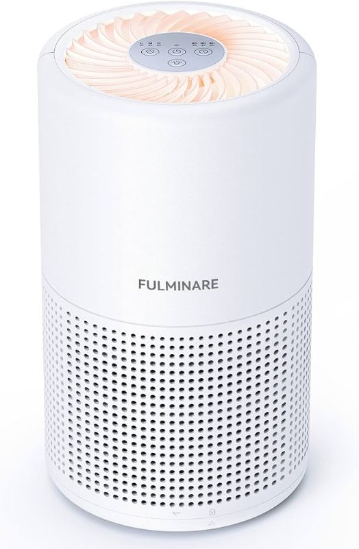 Photo 1 of  Air Purifiers for Bedroom, FULMINARE H13 True HEPA Air Filter, Quiet Air Cleaner With Night Light,Portable Small Air Purifier for Home, Office, Living Room 