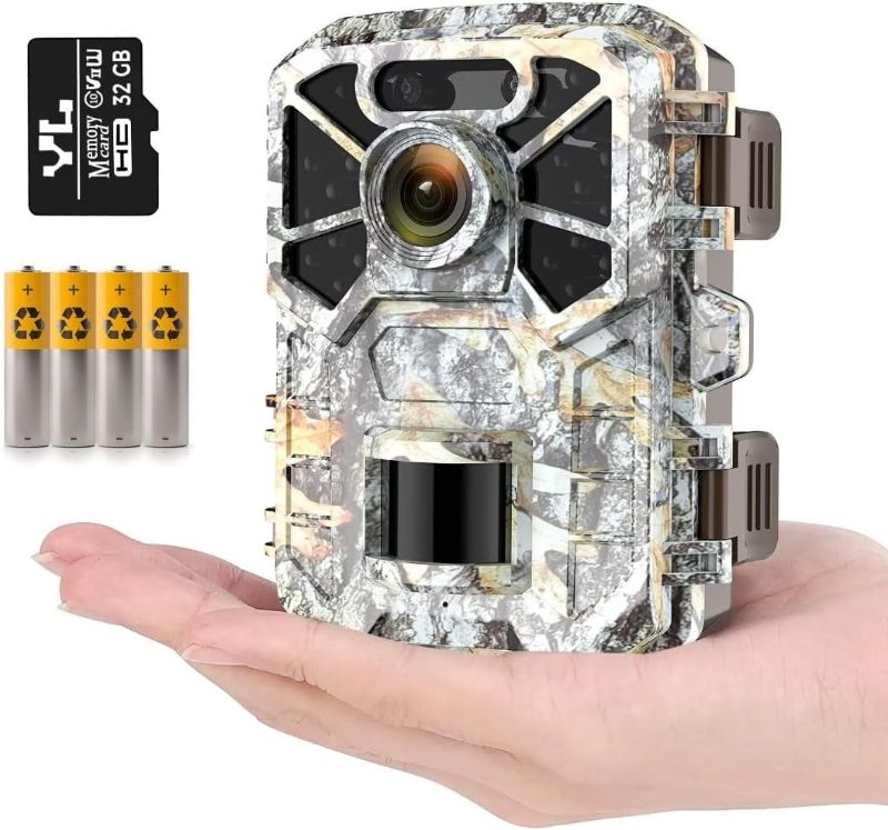 Photo 1 of 30MP 2K Trail Camera - Latest Sensor, Wide-Angle View, 0.2s Trigger Speed, 2'' HD TFT Screen, Waterproof Game Camera with 4 Batteries and 32GB Micro SD Card - Ideal for Wildlife Monitoring. 