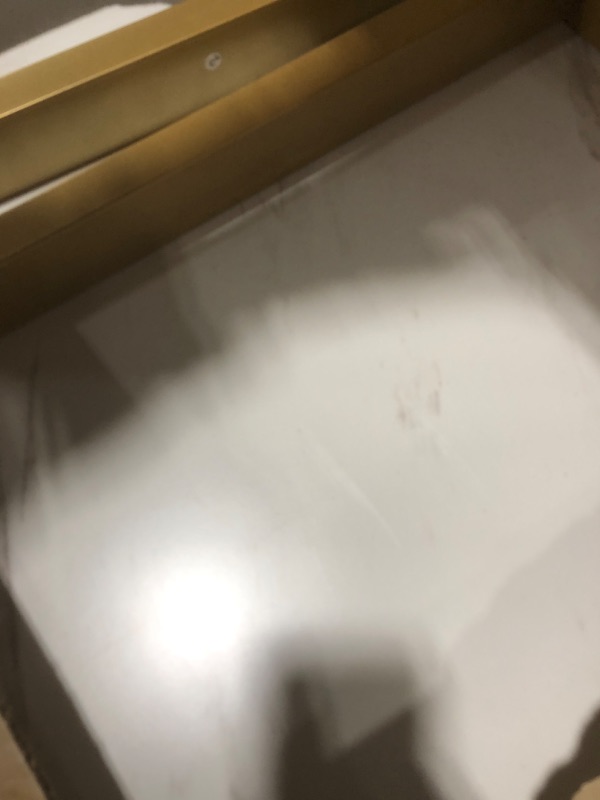 Photo 1 of IBF Marble Coffee Table, Modern Faux Marble Living Room Table, Farmhouse Wood and Metal Leg Center Table, Industrial Rectangular Tea Cocktail Table for Office Small Space, White Marble and Gold, 47 In White Marble and Gold 47 inch