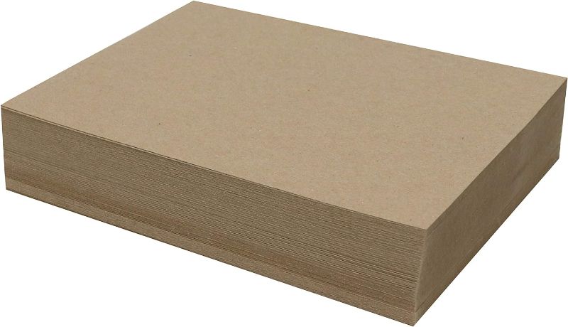 Photo 1 of 100 Chipboard Sheets 5 x 7 inch - 22pt (Point) Light Weight Brown Kraft Cardboard for Scrapbooking & Picture Frame Backing (.022 Caliper Thick) Paper Board | MagicWater Supply
