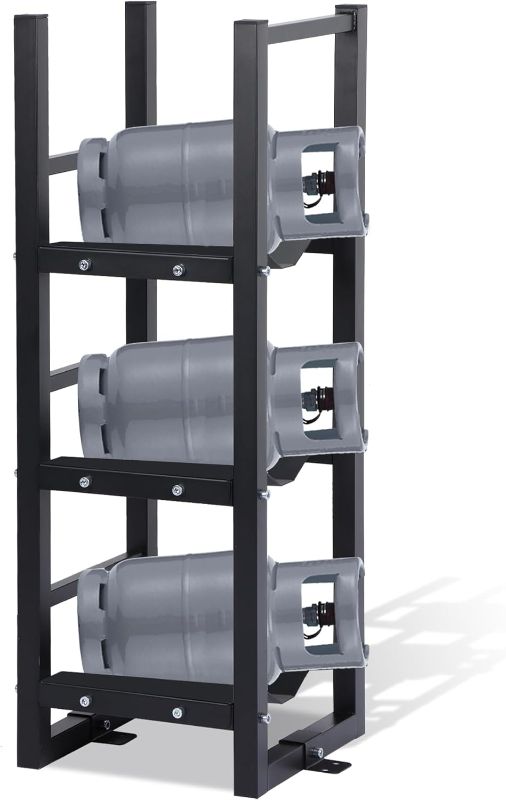 Photo 1 of Eastrexon Refrigerant Tank Rack with 3x30lb, Stable Refrigerant Cylinder Tank Rack, Cylinder Rack Sufficient Storage for Freon, Gases, Oxygen, Nitrogen, Acetylene, and etc.
